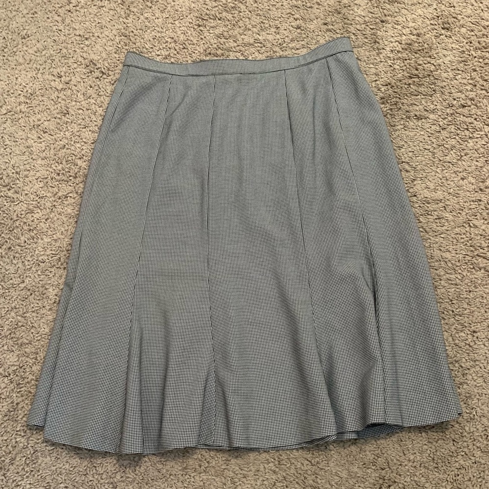 Focus 2000 Petite Black & White Houndstooth Skirt 10P